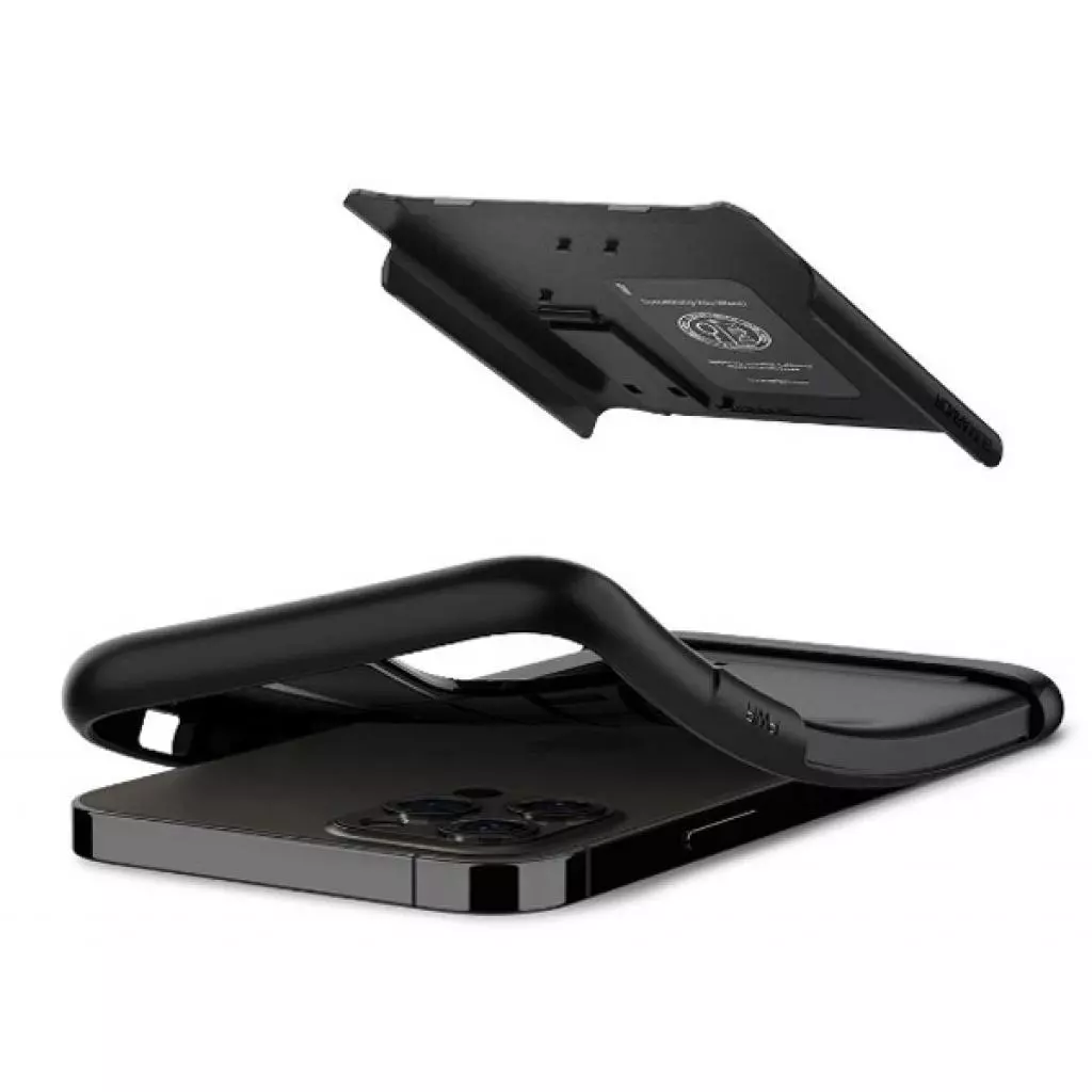 Чехол для моб. телефона Spigen iPhone 12 / 12 Pro Slim Armor, Black (ACS01523) - 4 Чехол для моб. телефона Spigen iPhone 12 / 12 Pro Slim Armor, Black (ACS01523) - 4