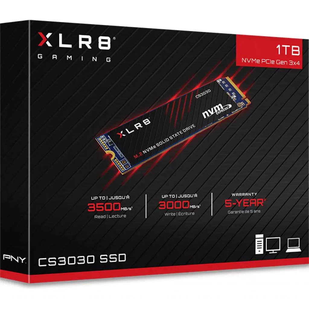 Накопитель SSD M.2 2280 1TB PNY (M280CS3030-1TB-RB) - 2