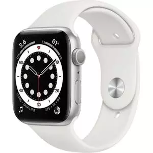 Смарт-часы Apple Watch Series 6 GPS, 44mm Silver Aluminium Case with White Sp (M00D3UL/A)