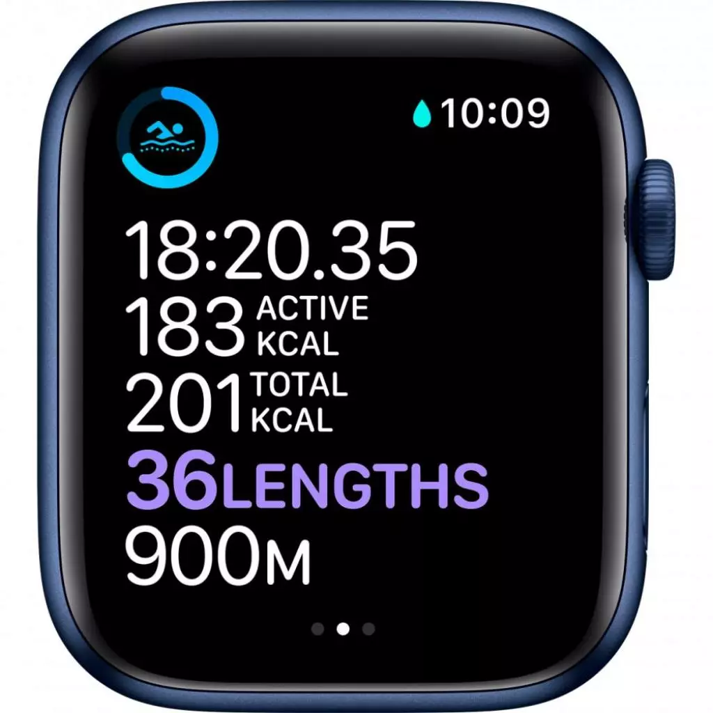 Смарт-часы Apple Watch Series 6 GPS, 44mm Blue Aluminium Case with Deep Navy (M00J3UL/A) - 3 Смарт-часы Apple Watch Series 6 GPS, 44mm Blue Aluminium Case with Deep Navy (M00J3UL/A) - 3