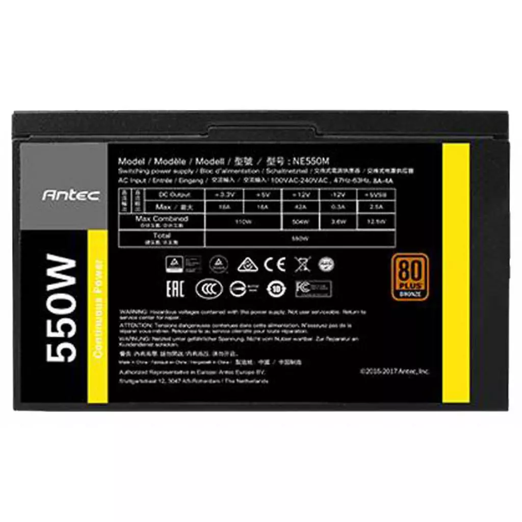 Блок питания Antec 550W NE550M EC (0-761345-10531-6) - 6 Блок питания Antec 550W NE550M EC (0-761345-10531-6) - 6