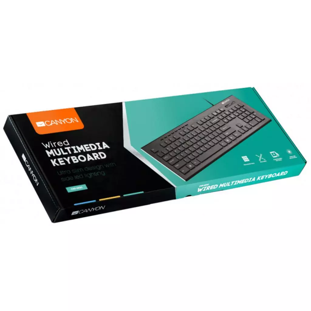 Клавиатура Canyon CNS-HKB2-RU Black USB (CNS-HKB2-RU) - 1 Клавиатура Canyon CNS-HKB2-RU Black USB (CNS-HKB2-RU) - 1
