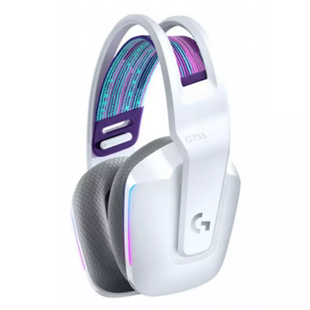 Наушники Logitech G733 Lightspeed Wireless RGB Gaming Headset White (981-000883) - 1 Наушники Logitech G733 Lightspeed Wireless RGB Gaming Headset White (981-000883) - 1