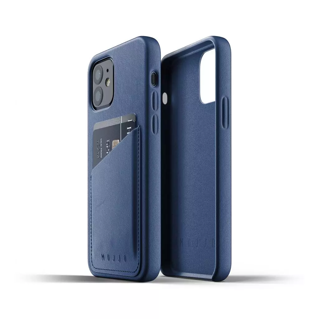Чехол для моб. телефона Mujjo iPhone 12 / 12 Pro Full Leather Wallet, Monaco Blue (MUJJO-CL-008-BL)