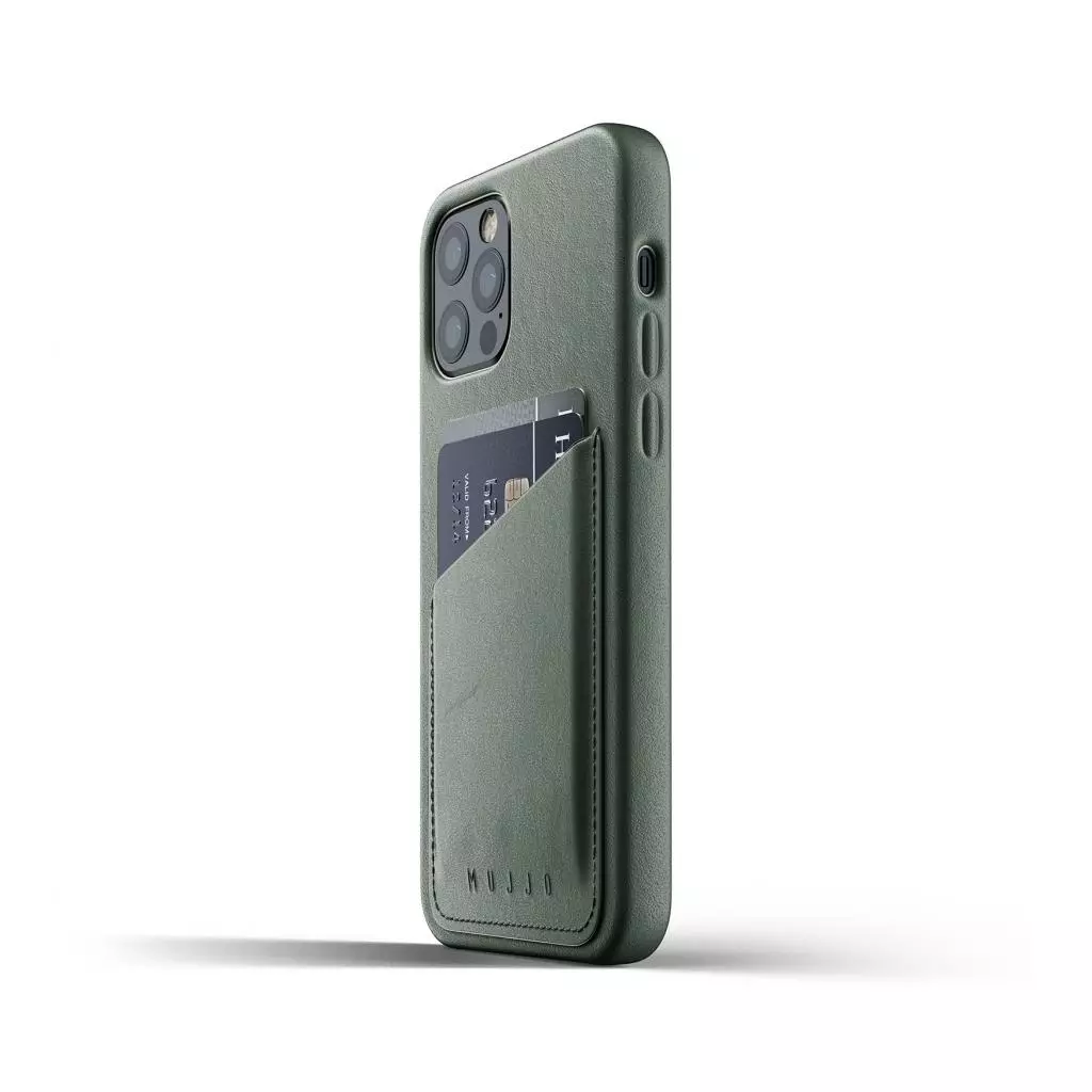 Чехол для моб. телефона Mujjo iPhone 12 / 12 Pro Full Leather Wallet, Slate Green (MUJJO-CL-008-SG) - 4