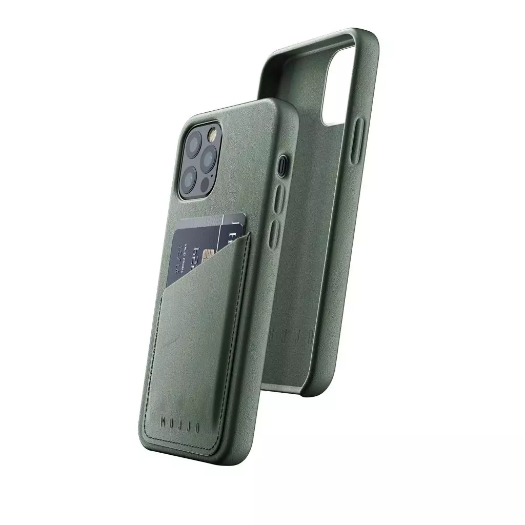 Чехол для моб. телефона Mujjo iPhone 12 / 12 Pro Full Leather Wallet, Slate Green (MUJJO-CL-008-SG) - 11