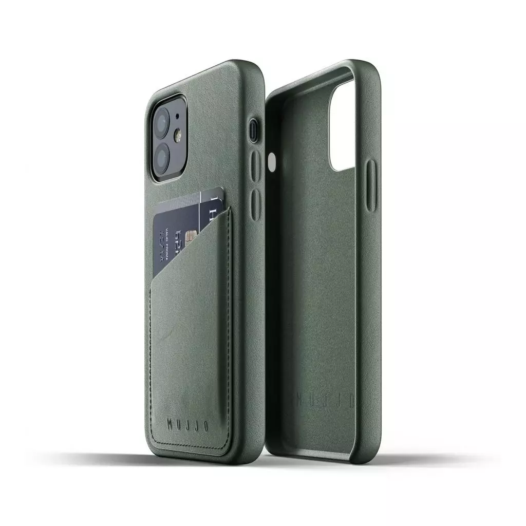 Чехол для моб. телефона Mujjo iPhone 12 / 12 Pro Full Leather Wallet, Slate Green (MUJJO-CL-008-SG)
