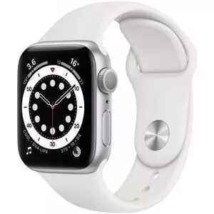 Смарт-часы Apple Watch Series 6 GPS, 40mm Silver Aluminium Case with White Sp (MG283UL/A)