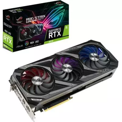 Видеокарта ASUS GeForce RTX3070 8Gb ROG STRIX OC GAMING (ROG-STRIX-RTX3070-O8G-GAMING)