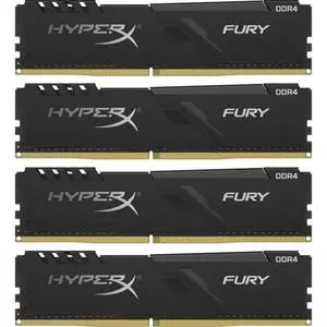 Модуль памяти для компьютера DDR4 128GB (4x32GB) 3200 MHz HyperX Fury Black Kingston Fury (ex.HyperX) (HX432C16FB3K4/128)