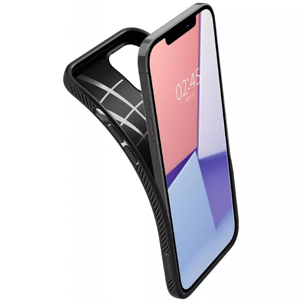 Чехол для моб. телефона Spigen iPhone 12 / 12 Pro Liquid Air, Matte Black (ACS01701) - 4 Чехол для моб. телефона Spigen iPhone 12 / 12 Pro Liquid Air, Matte Black (ACS01701) - 4