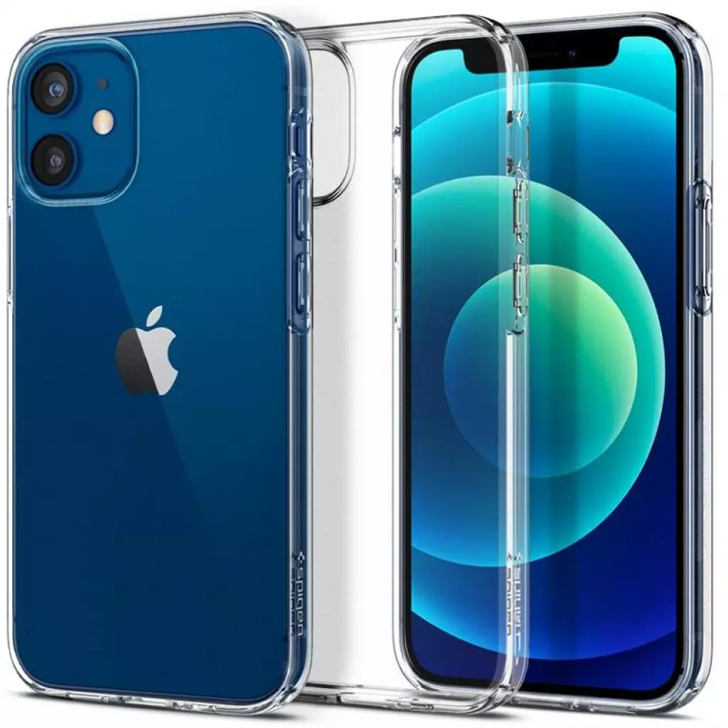 Чехол для моб. телефона Spigen iPhone 12 mini Liquid Crystal, Crystal Clear (ACS01740) - 4 Чехол для моб. телефона Spigen iPhone 12 mini Liquid Crystal, Crystal Clear (ACS01740) - 4