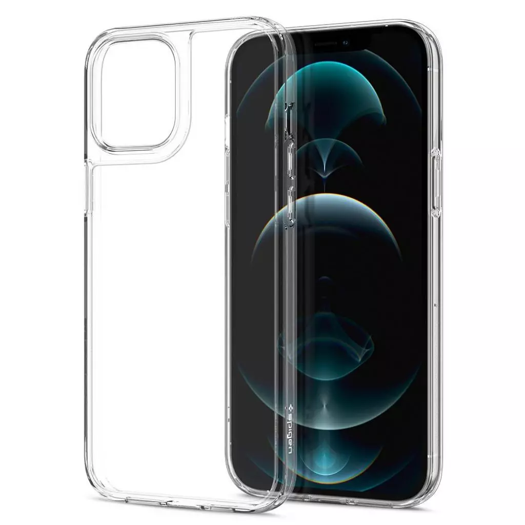 Чехол для моб. телефона Spigen iPhone 12 Pro Max Quartz Hybrid, Crystal Clear (ACS01621) - 1 Чехол для моб. телефона Spigen iPhone 12 Pro Max Quartz Hybrid, Crystal Clear (ACS01621) - 1