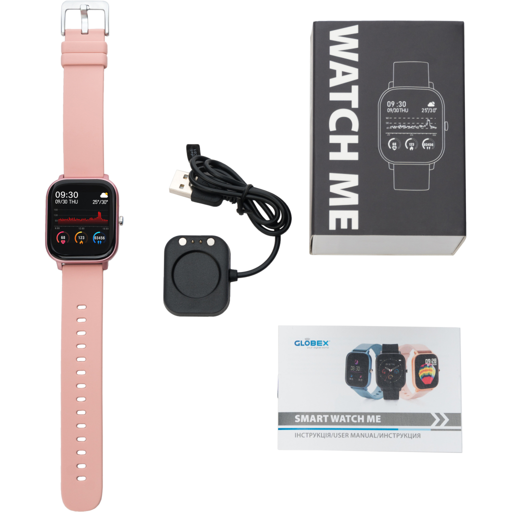 Смарт-часы Globex Smart Watch Me (Pink) - 7 Смарт-часы Globex Smart Watch Me (Pink) - 7
