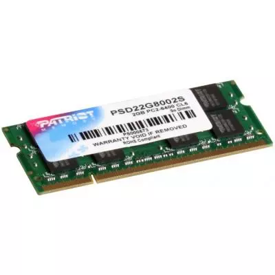 Модуль памяти для ноутбука SoDIMM DDR2 2GB 800 MHz Patriot (PSD22G8002S) - 1 Модуль памяти для ноутбука SoDIMM DDR2 2GB 800 MHz Patriot (PSD22G8002S) - 1