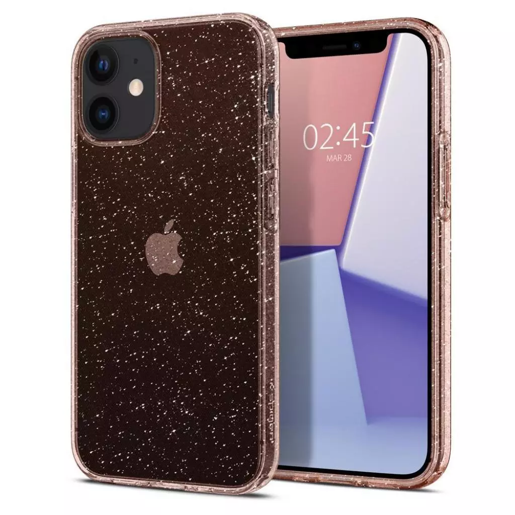 Чехол для моб. телефона Spigen iPhone 12 mini Liquid Crystal Glitter, Rose Quartz (ACS01742) - 1 Чехол для моб. телефона Spigen iPhone 12 mini Liquid Crystal Glitter, Rose Quartz (ACS01742) - 1