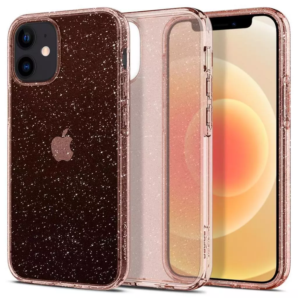 Чехол для моб. телефона Spigen iPhone 12 mini Liquid Crystal Glitter, Rose Quartz (ACS01742) - 2 Чехол для моб. телефона Spigen iPhone 12 mini Liquid Crystal Glitter, Rose Quartz (ACS01742) - 2