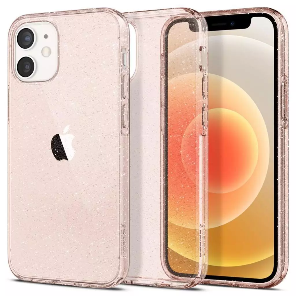 Чехол для моб. телефона Spigen iPhone 12 mini Liquid Crystal Glitter, Rose Quartz (ACS01742) - 3 Чехол для моб. телефона Spigen iPhone 12 mini Liquid Crystal Glitter, Rose Quartz (ACS01742) - 3