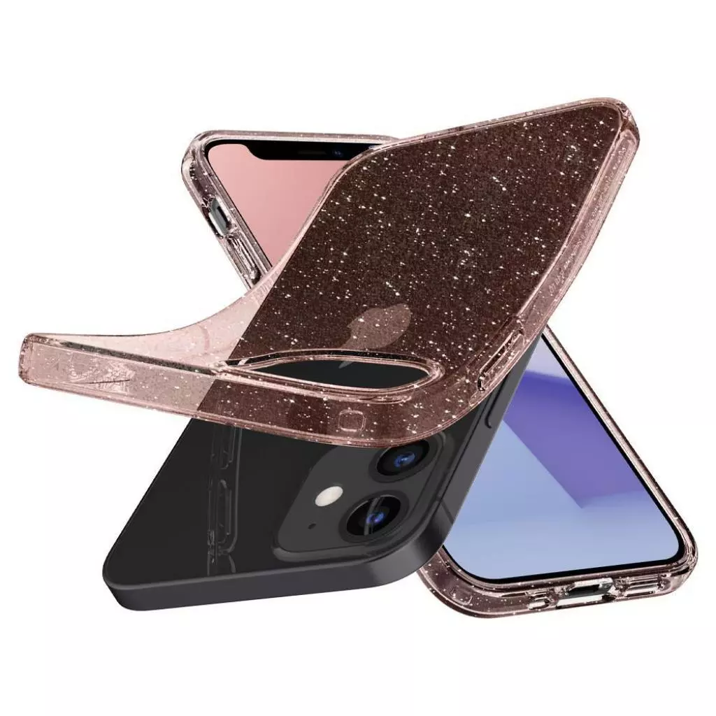 Чехол для моб. телефона Spigen iPhone 12 mini Liquid Crystal Glitter, Rose Quartz (ACS01742) - 6 Чехол для моб. телефона Spigen iPhone 12 mini Liquid Crystal Glitter, Rose Quartz (ACS01742) - 6