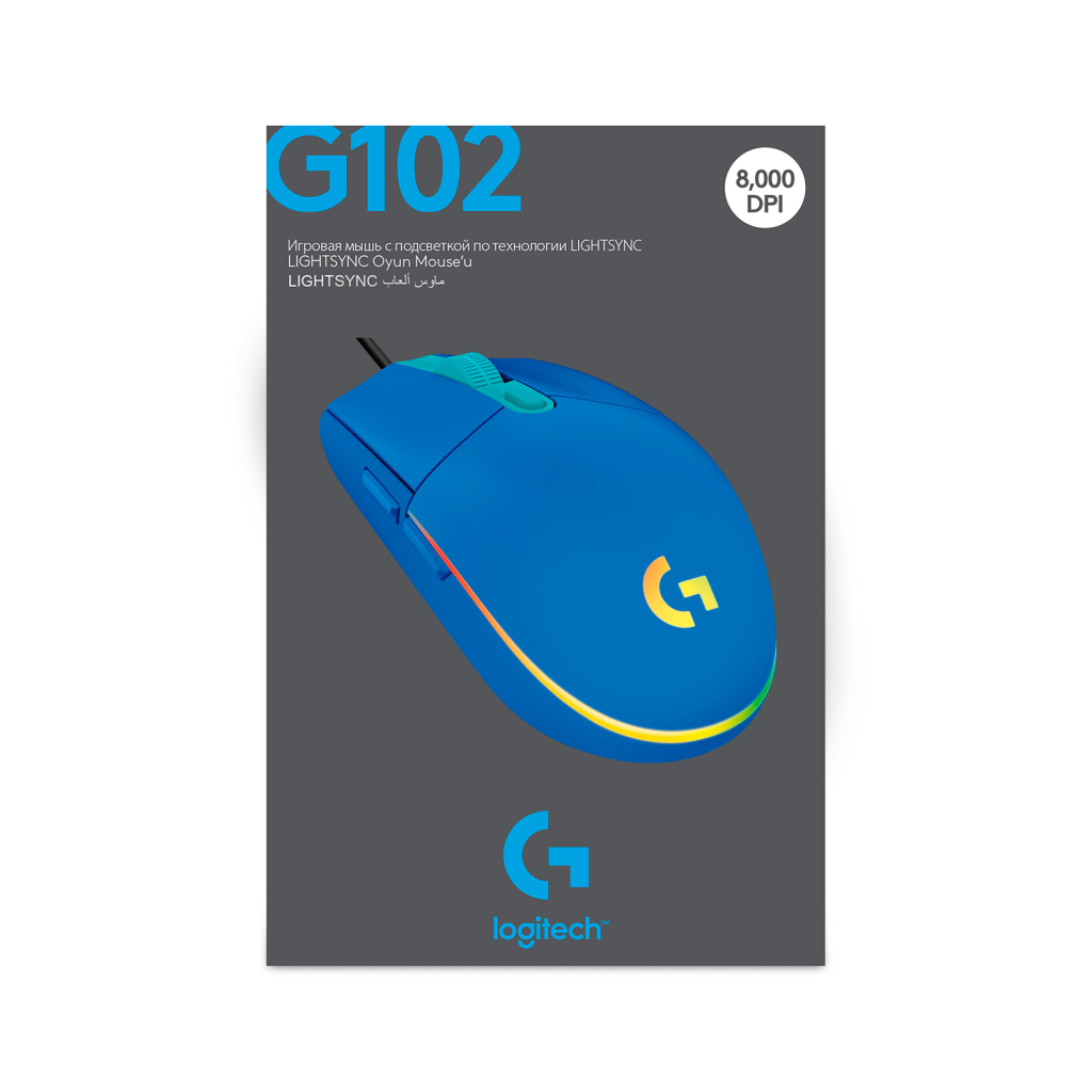 Мышка Logitech G102 Lightsync USB Blue (910-005801) - 9 Мышка Logitech G102 Lightsync USB Blue (910-005801) - 9