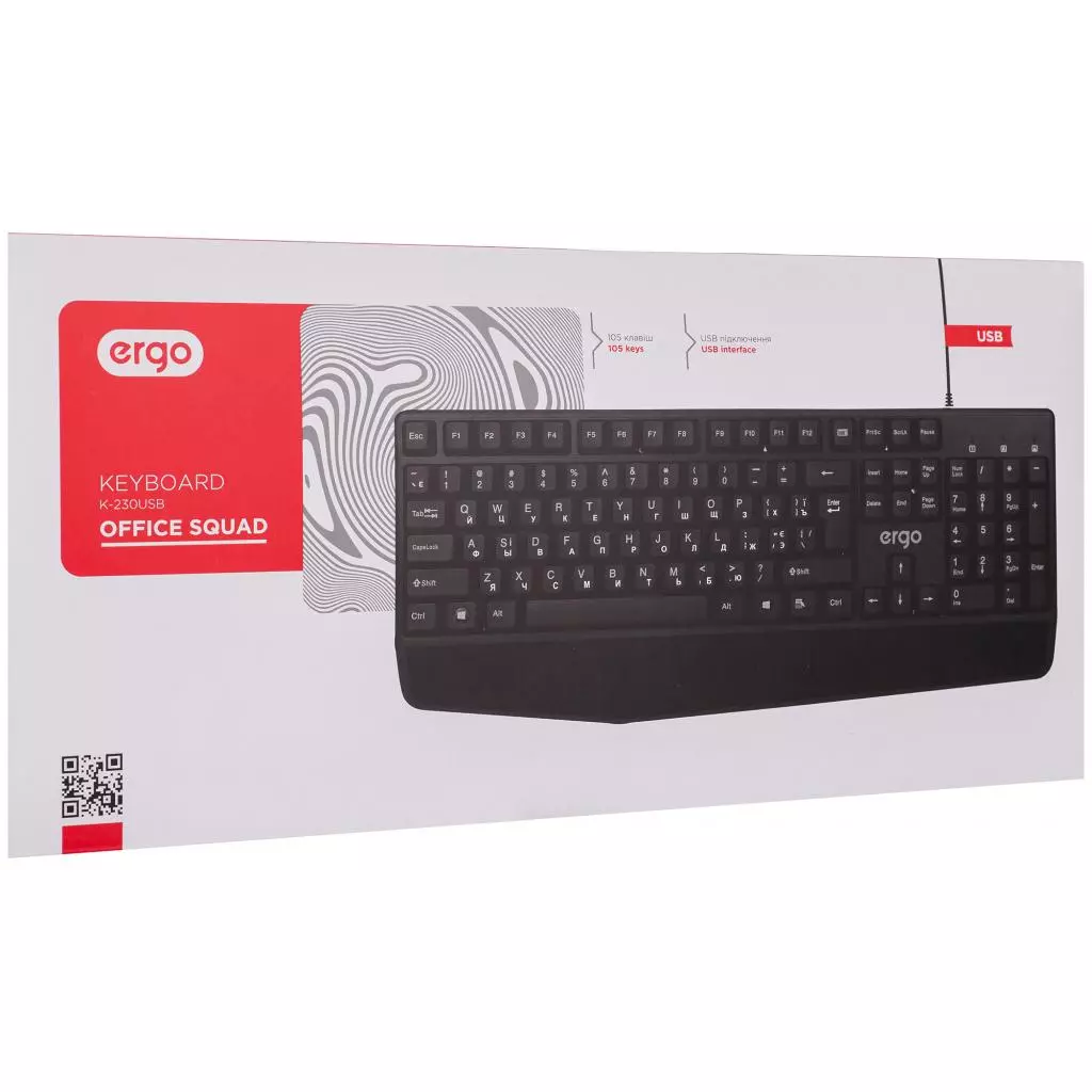 Клавиатура Ergo K-230 USB Black (K-230USB) - 6 Клавиатура Ergo K-230 USB Black (K-230USB) - 6
