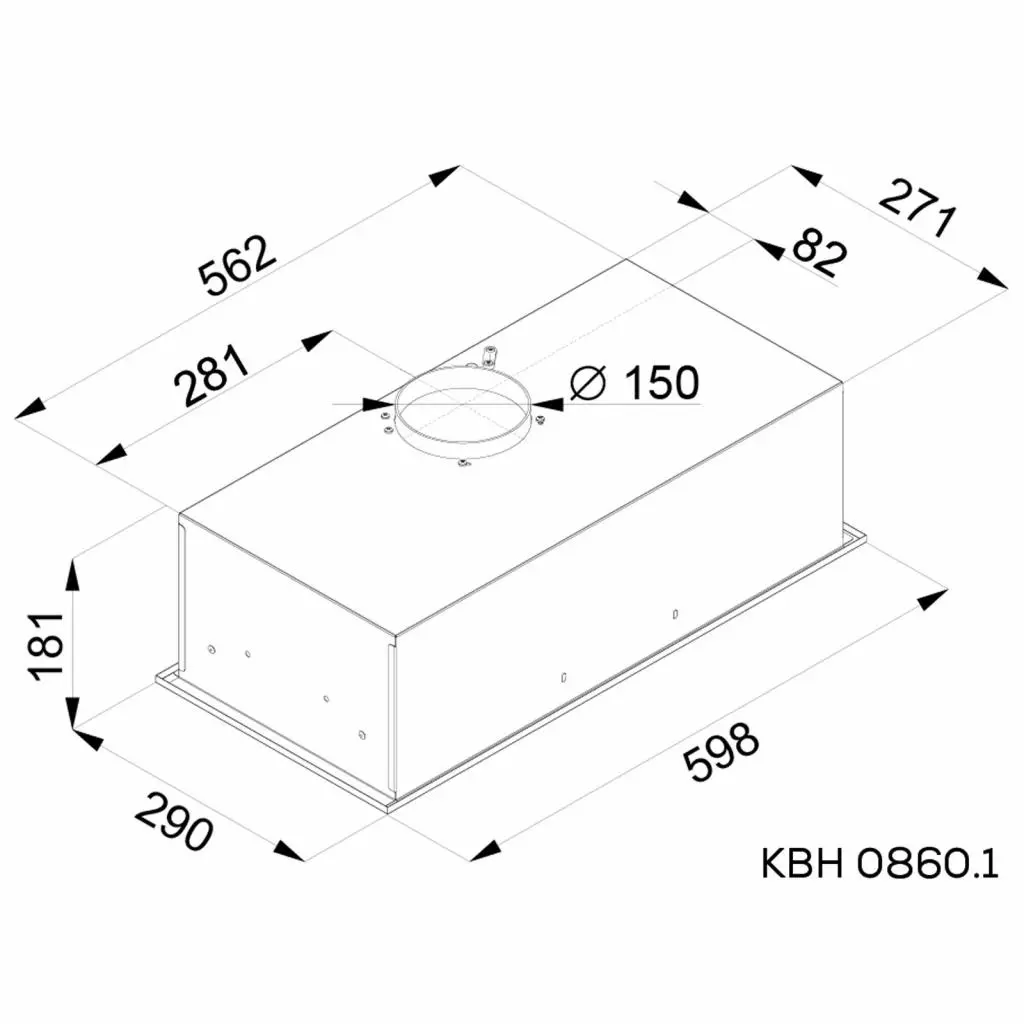 Вытяжка кухонная Kernau KBH 0860.1 B - 1 Вытяжка кухонная Kernau KBH 0860.1 B - 1