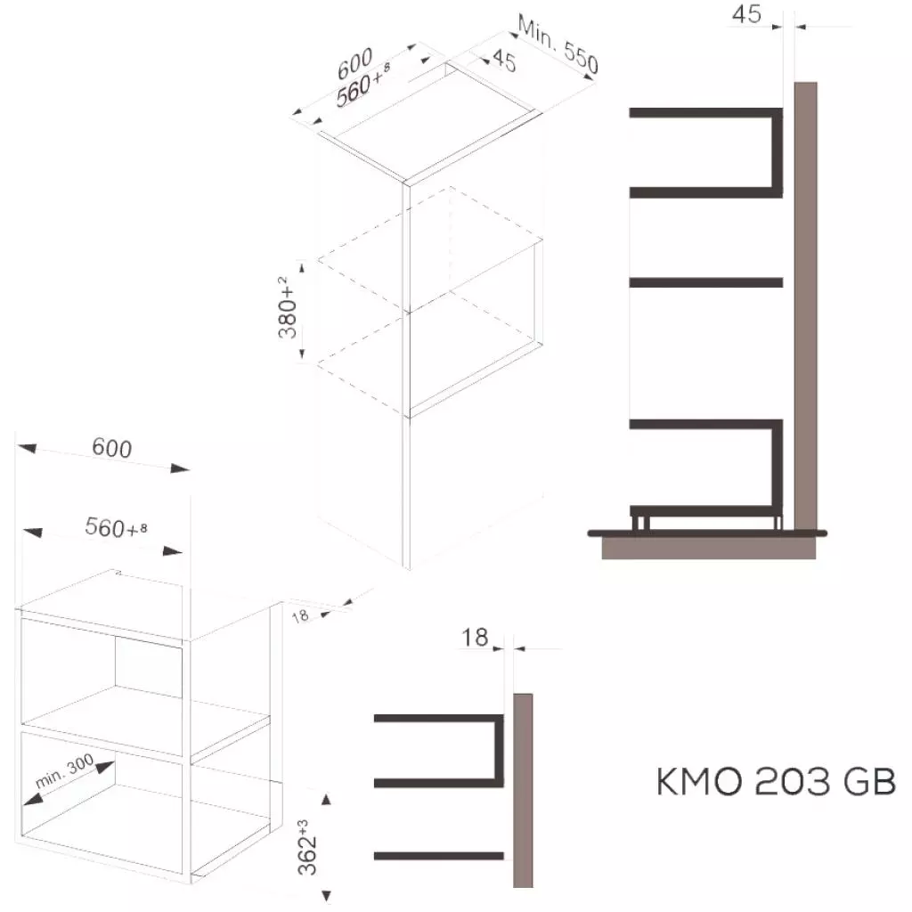 Микроволновая печь Kernau KMO 203 G B - 1 Микроволновая печь Kernau KMO 203 G B - 1
