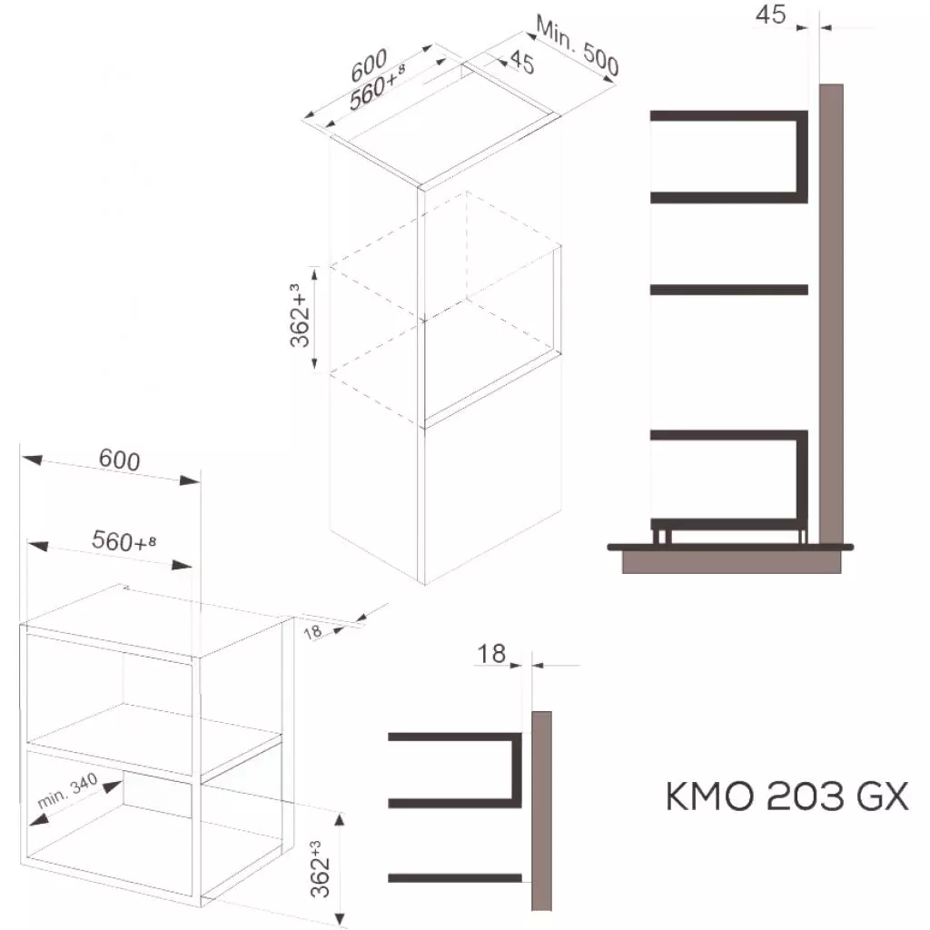 Микроволновая печь Kernau KMO 203 G X - 1 Микроволновая печь Kernau KMO 203 G X - 1
