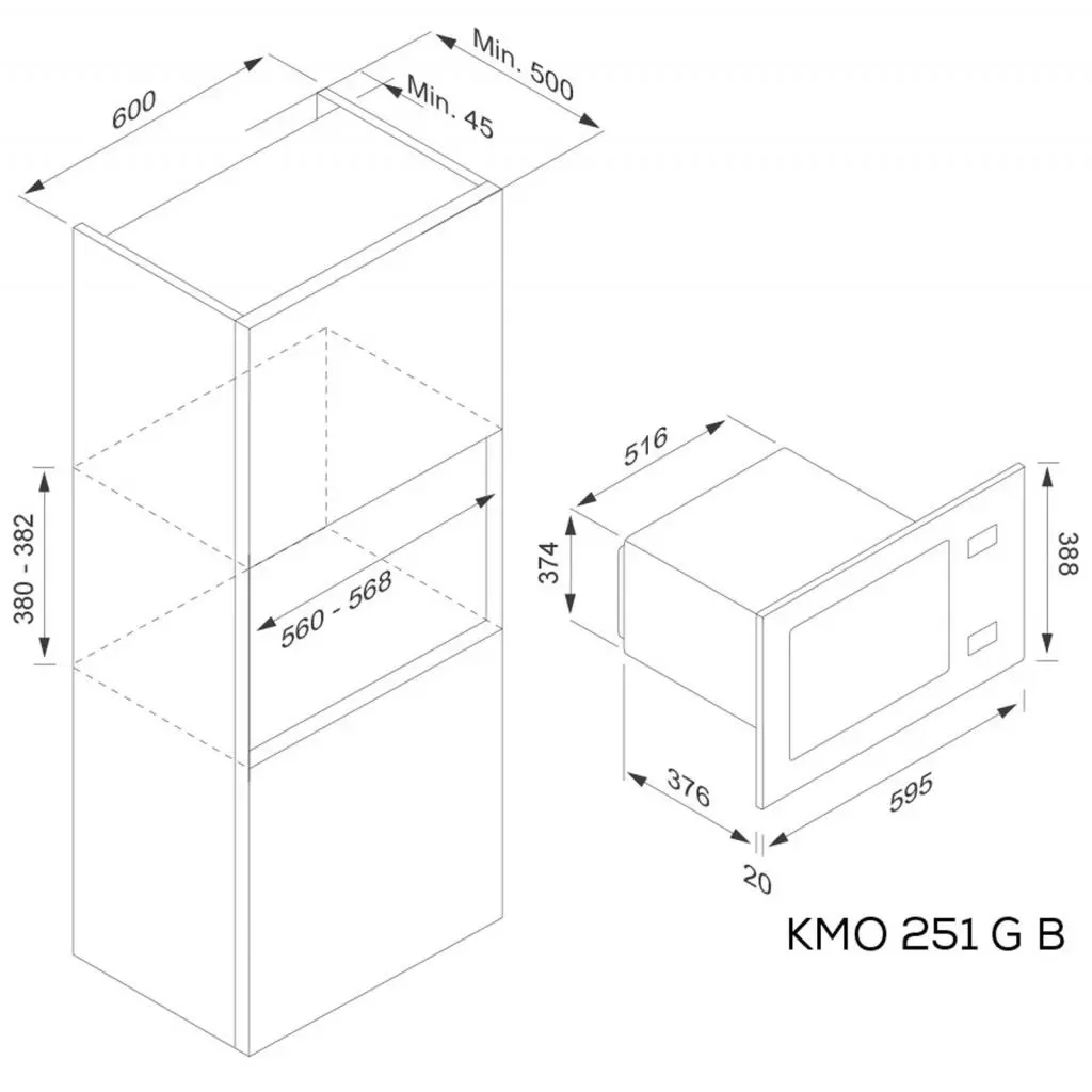 Микроволновая печь Kernau KMO 251 G B - 1 Микроволновая печь Kernau KMO 251 G B - 1
