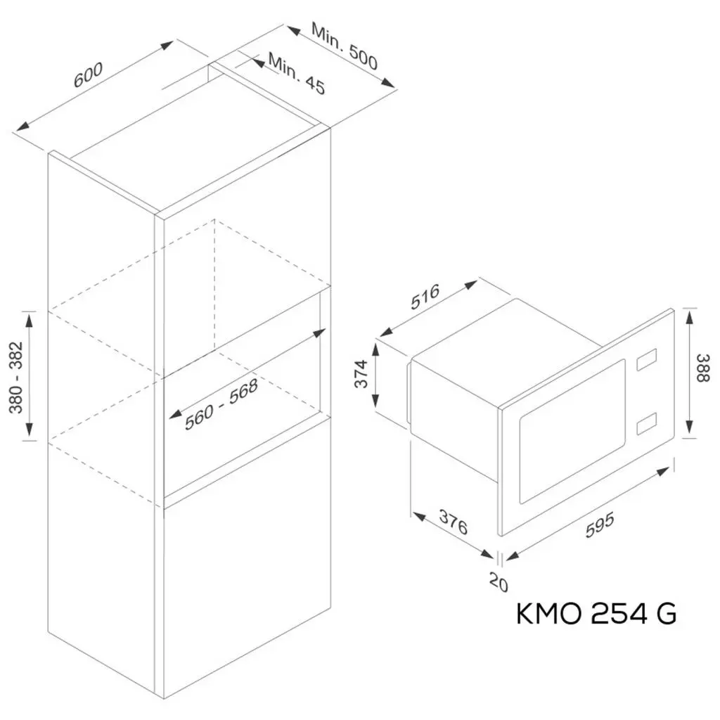 Микроволновая печь Kernau KMO 254 G W - 1 Микроволновая печь Kernau KMO 254 G W - 1