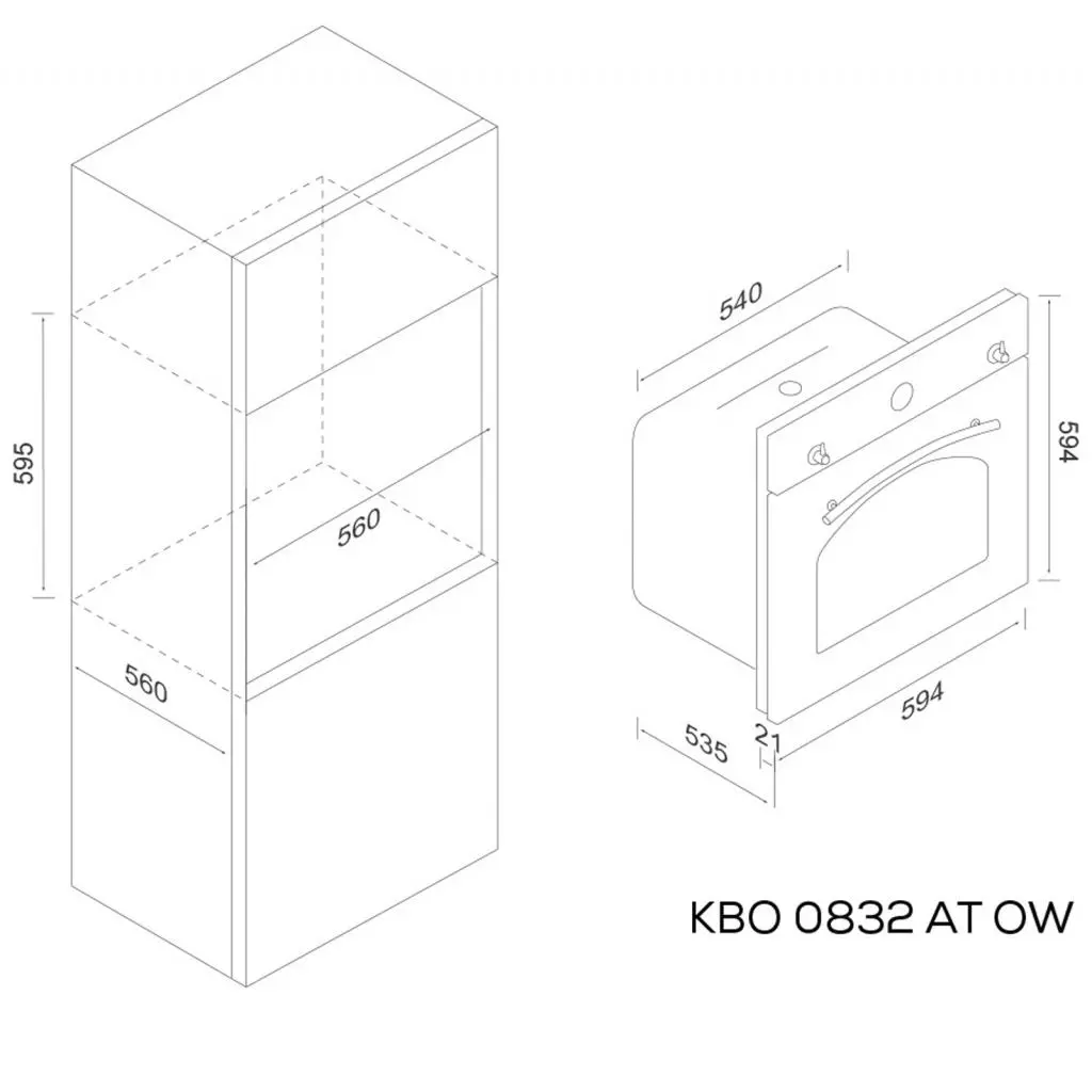 Духовой шкаф Kernau KBO 0832 AT OW - 1 Духовой шкаф Kernau KBO 0832 AT OW - 1