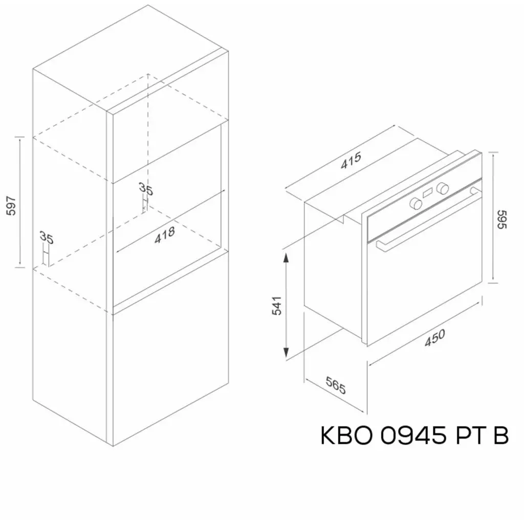 Духовой шкаф Kernau KBO 0945 PT B - 1 Духовой шкаф Kernau KBO 0945 PT B - 1