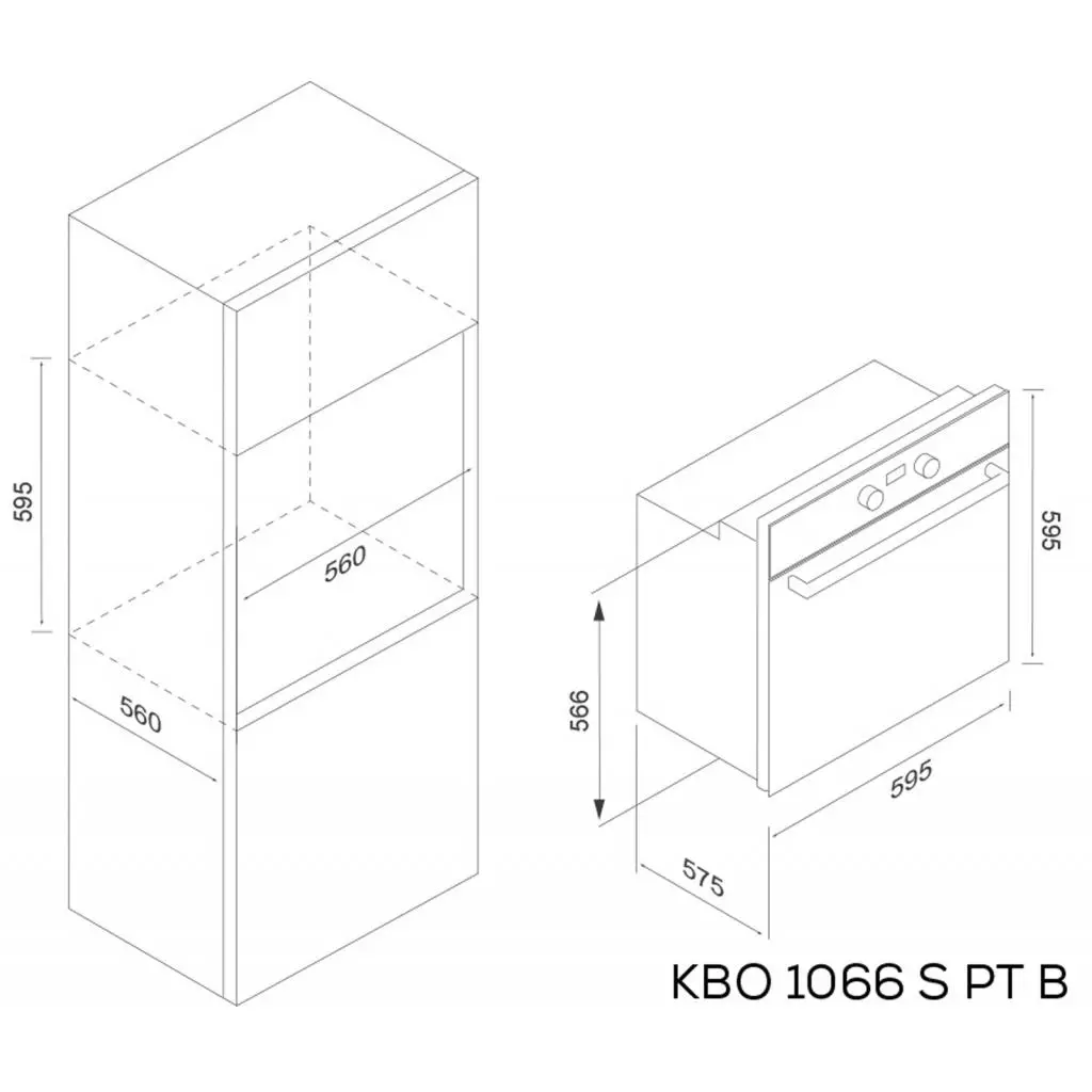 Духовой шкаф Kernau KBO 1066 P S PT B - 1 Духовой шкаф Kernau KBO 1066 P S PT B - 1