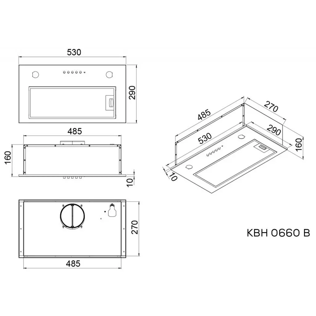 Вытяжка кухонная Kernau KBH 0660 B - 2 Вытяжка кухонная Kernau KBH 0660 B - 2