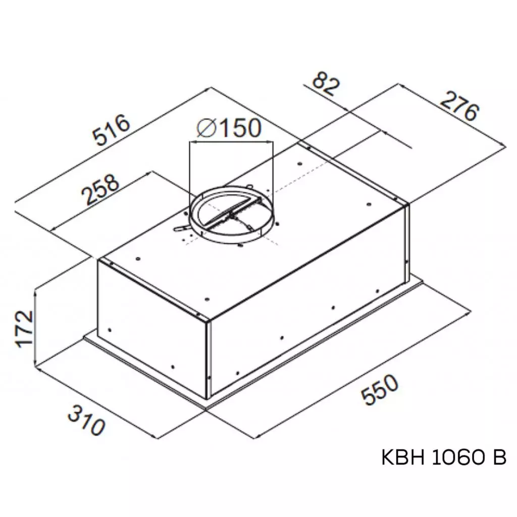 Вытяжка кухонная Kernau KBH 1060.1 B - 3 Вытяжка кухонная Kernau KBH 1060.1 B - 3
