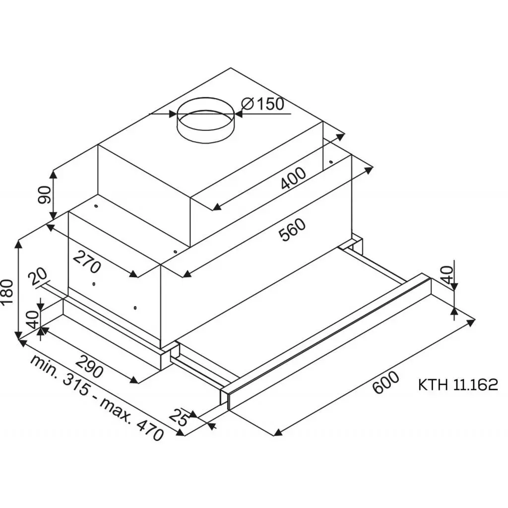 Вытяжка кухонная Kernau KTH 11.162 B - 1 Вытяжка кухонная Kernau KTH 11.162 B - 1
