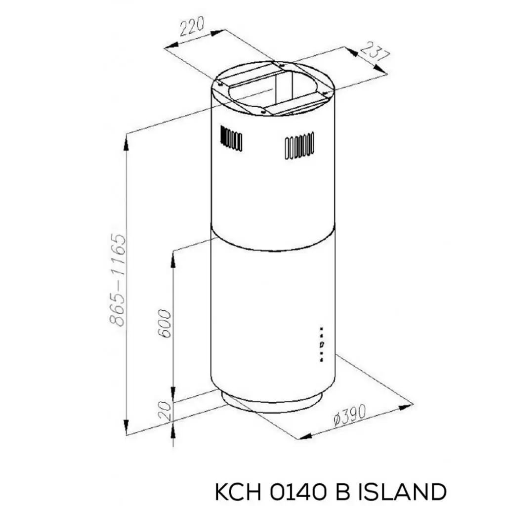Вытяжка кухонная Kernau KCH 0140 B ISLAND - 1 Вытяжка кухонная Kernau KCH 0140 B ISLAND - 1