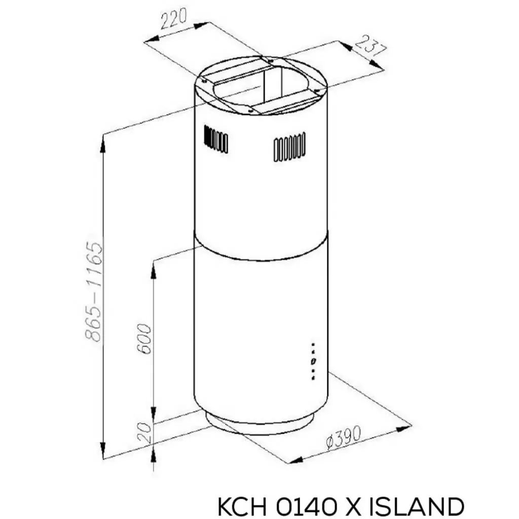Вытяжка кухонная Kernau KCH 0140 X ISLAND - 1 Вытяжка кухонная Kernau KCH 0140 X ISLAND - 1