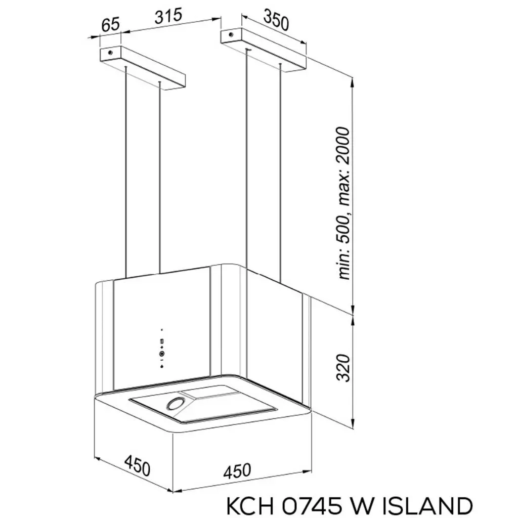 Вытяжка кухонная Kernau KCH 0745 W ISLAND - 1 Вытяжка кухонная Kernau KCH 0745 W ISLAND - 1