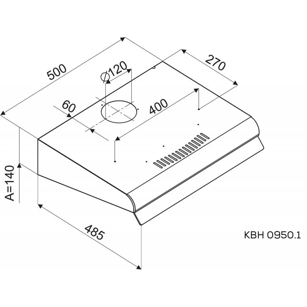 Вытяжка кухонная Kernau KBH 0950.1 B - 3 Вытяжка кухонная Kernau KBH 0950.1 B - 3