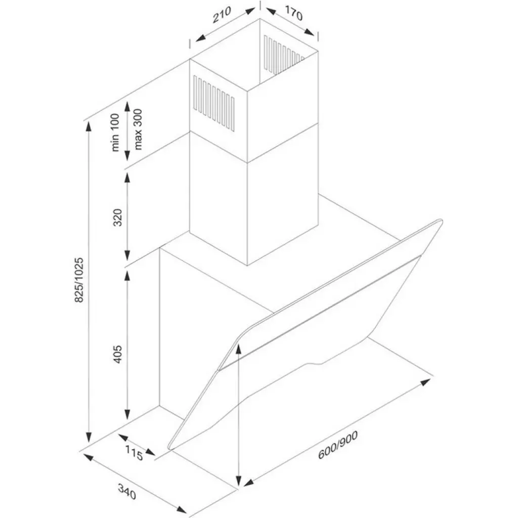 Вытяжка кухонная Kernau KCH 3661 B - 1 Вытяжка кухонная Kernau KCH 3661 B - 1