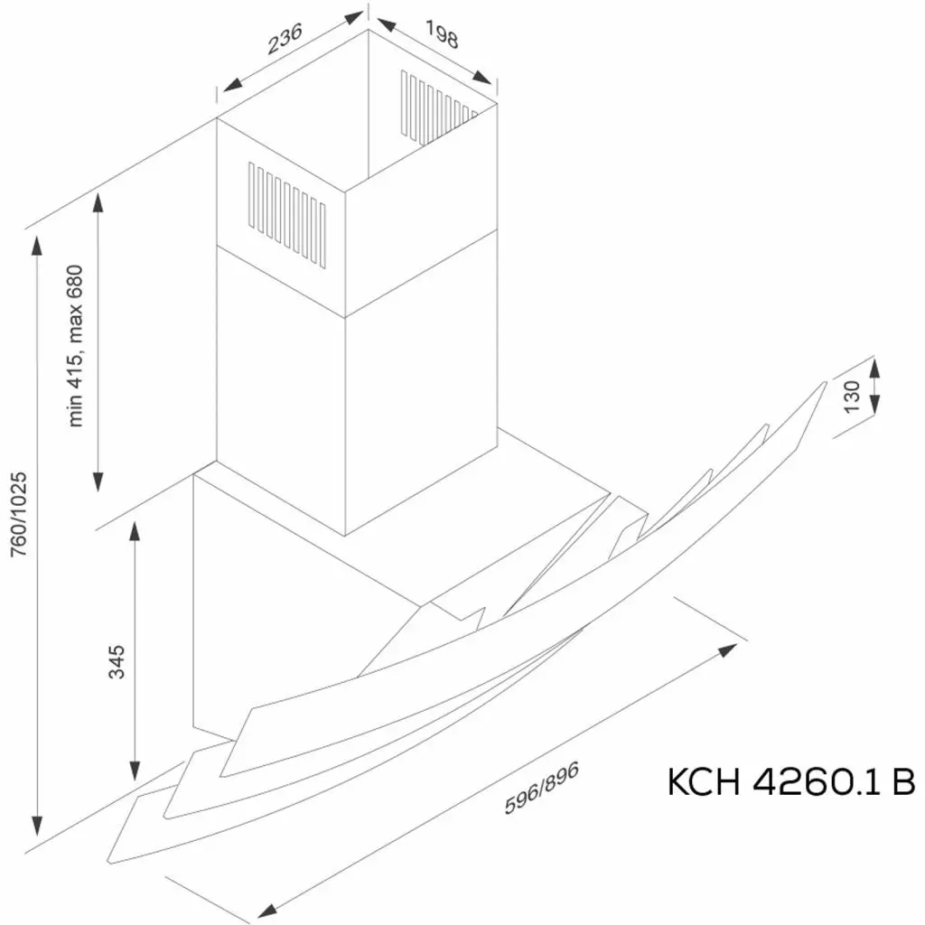 Вытяжка кухонная Kernau KCH 4260.1 B - 1 Вытяжка кухонная Kernau KCH 4260.1 B - 1