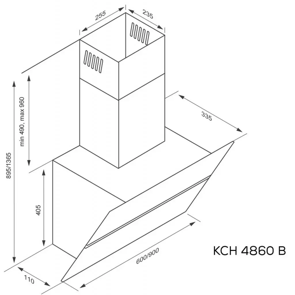 Вытяжка кухонная Kernau KCH 4860 B - 1 Вытяжка кухонная Kernau KCH 4860 B - 1