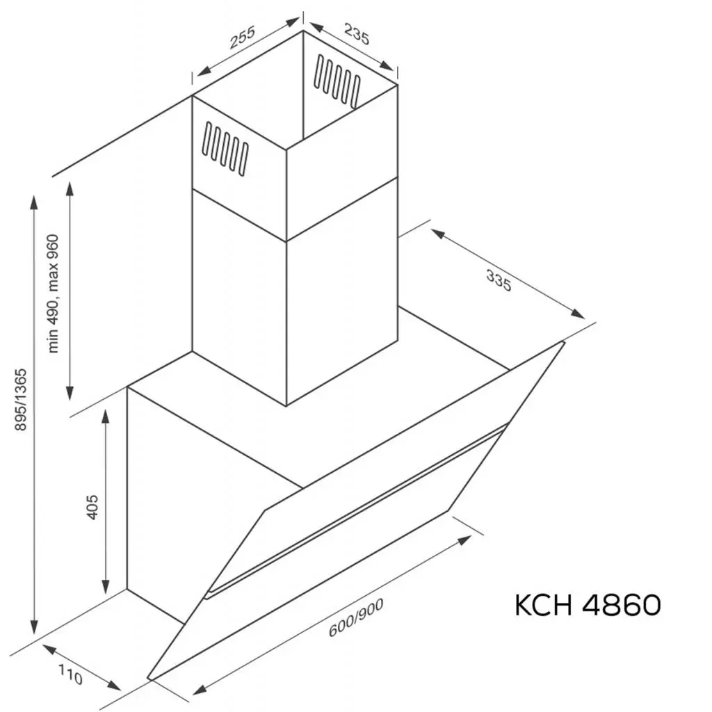 Вытяжка кухонная Kernau KCH 4860 W - 1 Вытяжка кухонная Kernau KCH 4860 W - 1