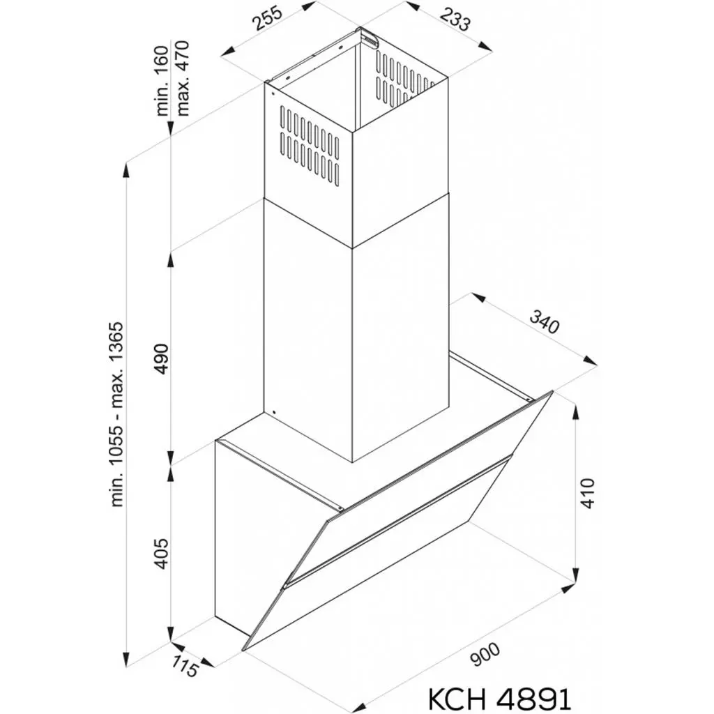 Вытяжка кухонная Kernau KCH 4891 B - 1 Вытяжка кухонная Kernau KCH 4891 B - 1