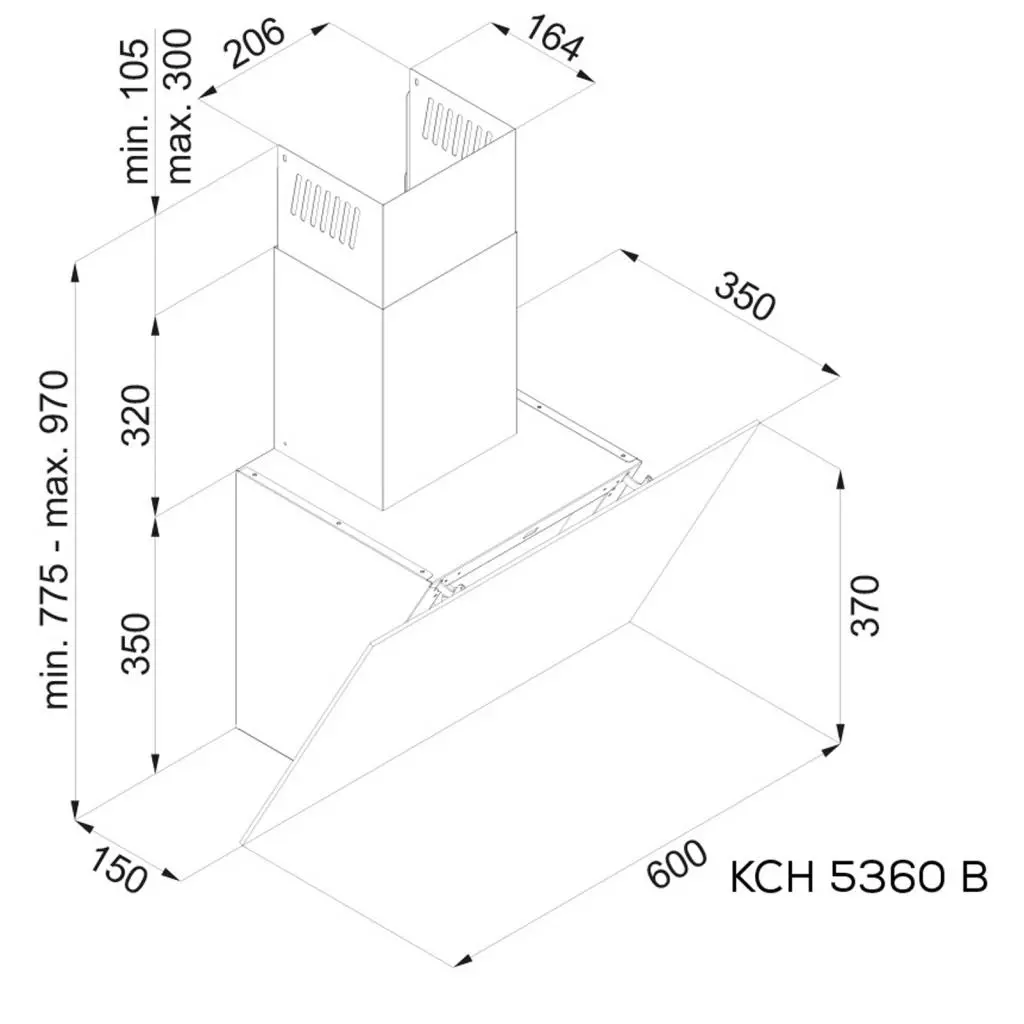 Вытяжка кухонная Kernau KCH 5360 B - 1 Вытяжка кухонная Kernau KCH 5360 B - 1