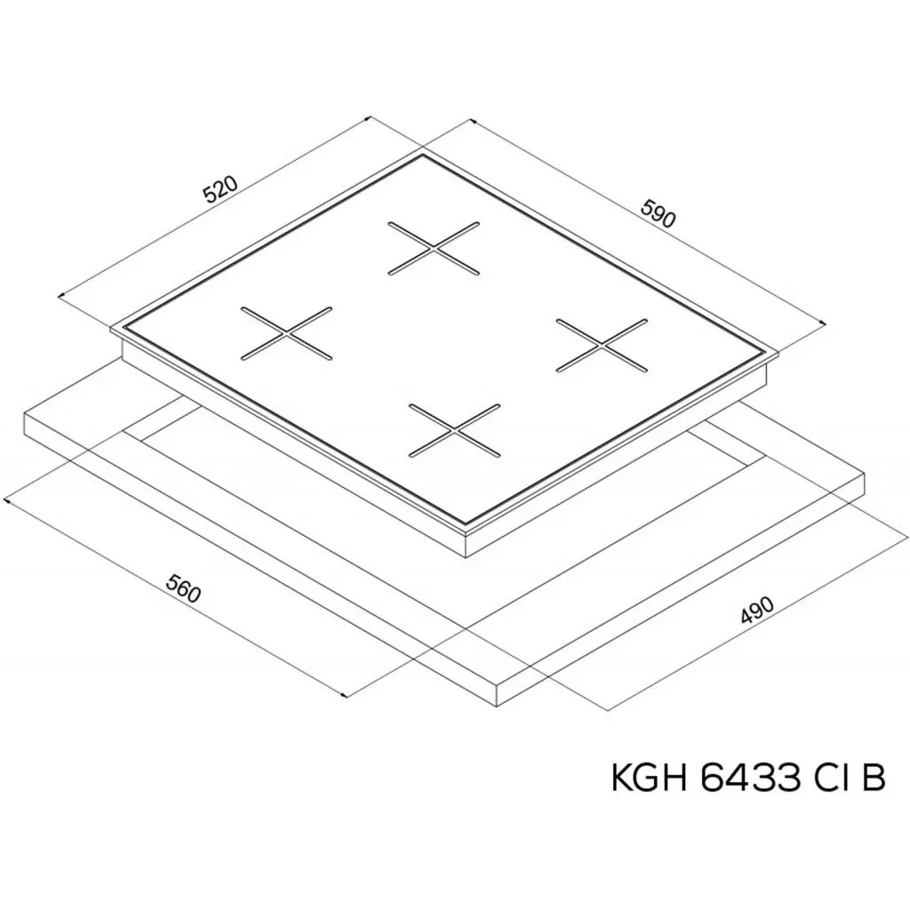 Варочная поверхность Kernau KGH 6433 CI B - 1 Варочная поверхность Kernau KGH 6433 CI B - 1