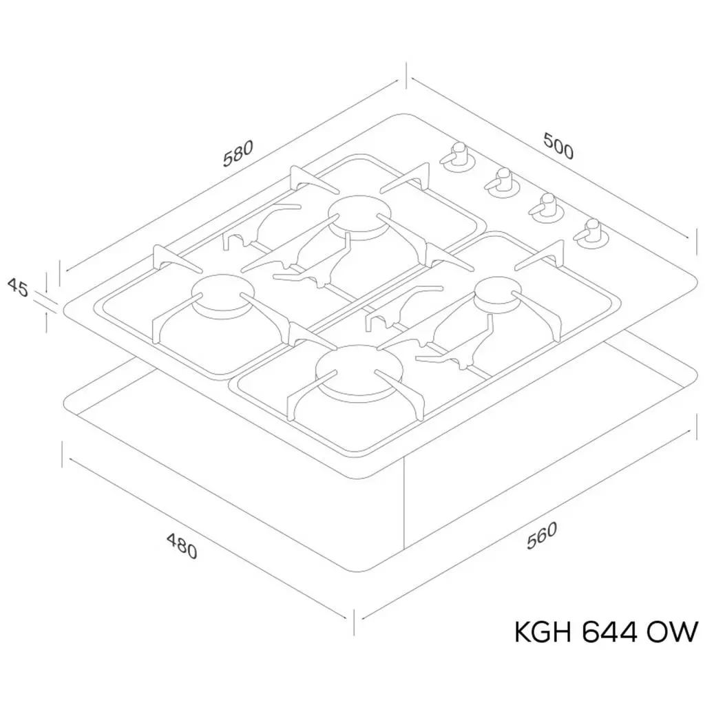 Варочная поверхность Kernau KGH 644 OW - 1 Варочная поверхность Kernau KGH 644 OW - 1