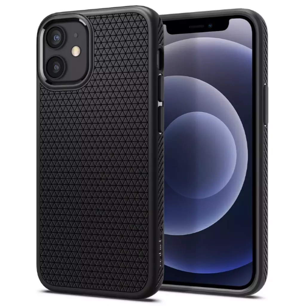 Чехол для моб. телефона Spigen iPhone 12 mini Liquid Air, Matte Black (ACS01744) - 1 Чехол для моб. телефона Spigen iPhone 12 mini Liquid Air, Matte Black (ACS01744) - 1