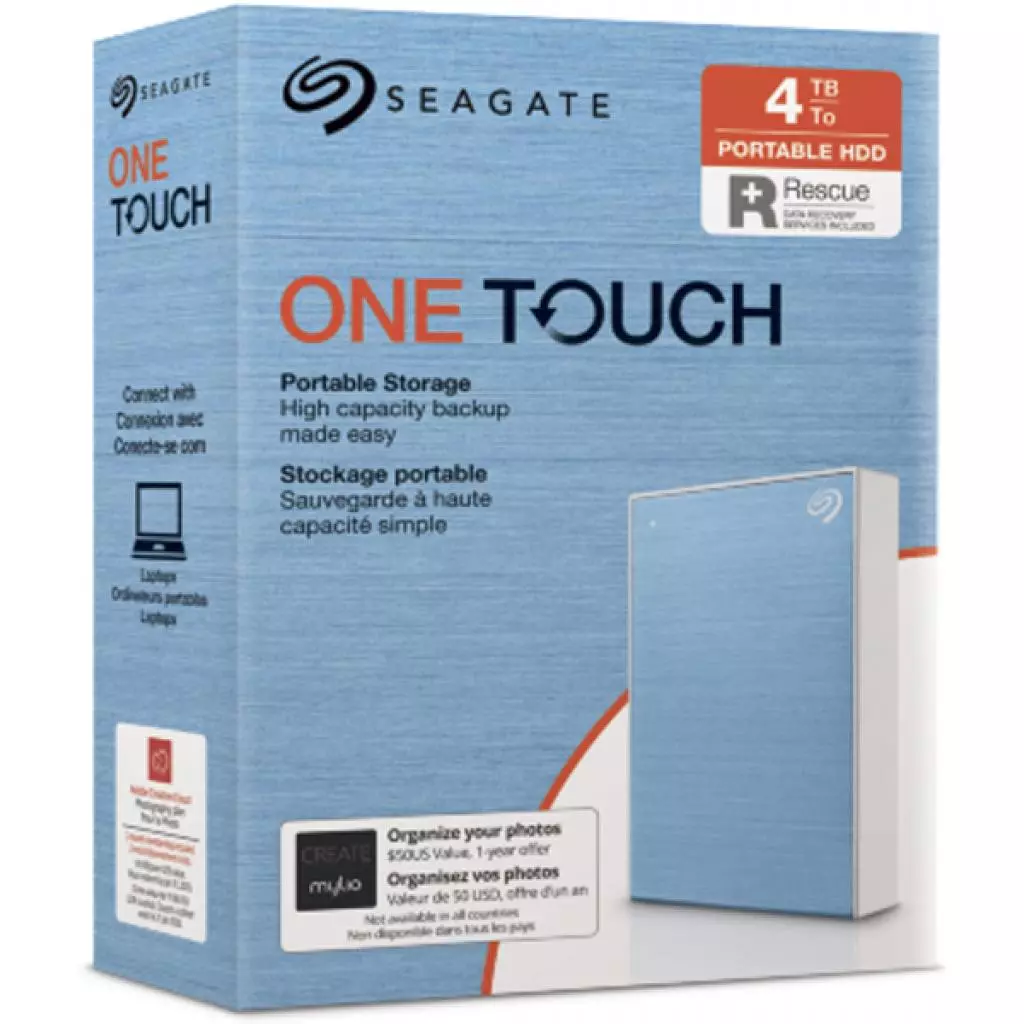 Внешний жесткий диск 2.5" 4TB One Touch USB 3.2 Seagate (STKC4000402) - 7